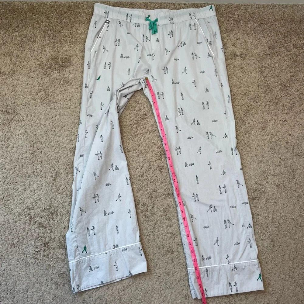FIGS Men's Gray Loungewear Poplin Pajamas All-Over Print Lounge Pants Size Large